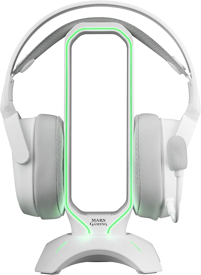 Mars Gaming MHHXW Gaming Headset Stand RGB Flow 2X USB 2.0 White