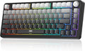 AOC GK330 Gaming Keyboard Hot Swappable Wireless Mechanical Keyboard Support BT/2.4GHz/USB-C RGB Backlit Pre-lubed Reaper Switches Anti-ghosting 75% Gasket Custom Keyboard with Five-Layer Padding