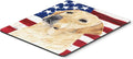 Caroline's Treasures SC9018MP USA American Flag with Labrador Mouse Pad Hot Pad or Trivet for Home Office Gaming Working Computers Laptop Mouse MatWashable Large Mousepad