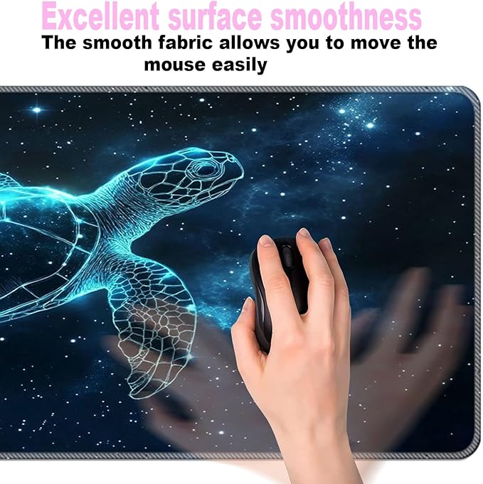 Keyboard Wrist Rest SetMemory Foam Wrist Support Mouse Pad31.5x11.8 Desk Mat for Comfortable Typing &amp Pain ReliefNon-Slip Base for Office &amp Home Use - Starry Sea Turtle