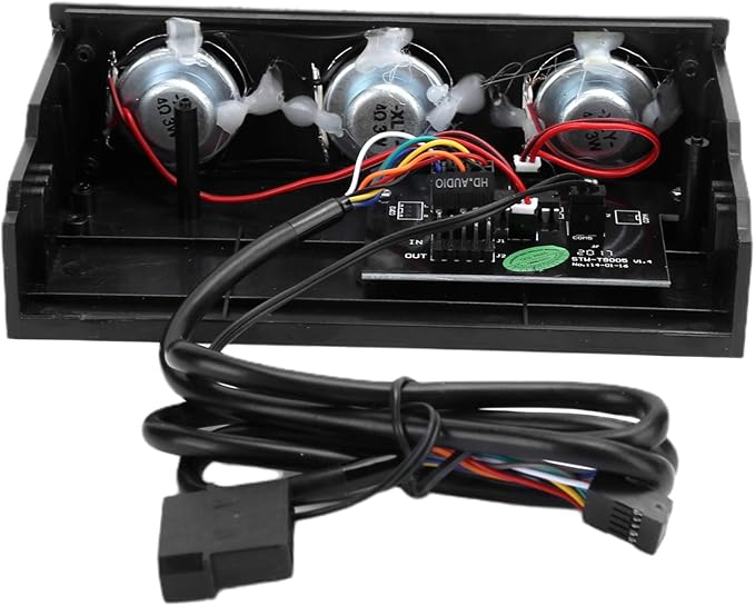 Heayzoki PC Front Panel Speaker Stereo Surround Computer Case Builtin Mic Loudspeaker 5.25in STW9005 PC Floppy Drive Front Panel Card Reader with Low Temperature