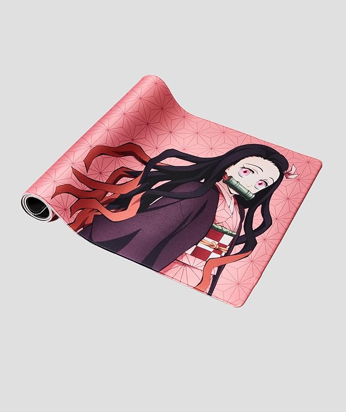 Demon Slayer Kimetsu No Yaiba Nezuko Gaming Mouse Pad Computer Mouse Mat Flat Stitched Edge Non-Slip Rubber Base Gamers &amp Office Use - Officially Licensed