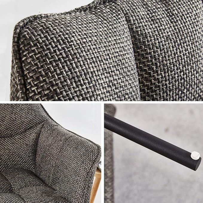 Office Chair Gaming Chair Computer Chair Cloth Art Swivel Chair Lounge Chair Living Room Chair with Metal Base for Bedroom Office and Home Grey