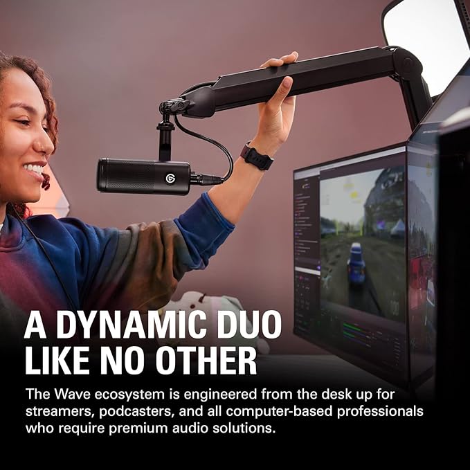 Elgato Wave DX XLR Microphone Speech Optimized No Signal Booster Required Reduces Unwanted Noise Wide Acceptance Angle Works With Any Audio Interface