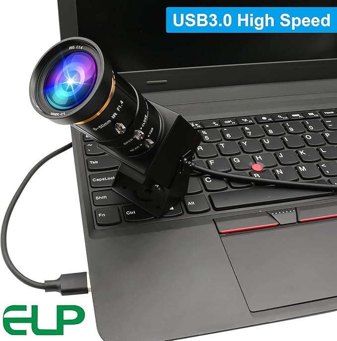 4K USB3.0 HDMI Camera 60fps Manual Zoom Webcam for Computer Mini Lightburn for Laser Engraver H.264 Telescope USB Security Industrial PC Camera for Raspberry Pi Jetson Nano