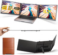 NGTeco 14” Triple Laptop Screen Extender 2.2LB Ultra-Thin &amp Light FHD 1080P Extended Monitor Portable Compatible with 13.3-17.3” Mac/Windows Laptops