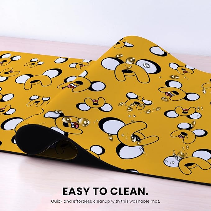 Head Case Designs Officially Licensed Adventure Time Jake Pattern Graphics 37.4 x 15.75 x 0.16 inches (900 x 400 mm) - XL Gaming Office Desk PC Keyboard Mouse Mat Pad