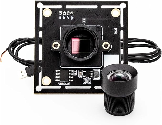 USB Camera Module 1080P 60FPS Global Shutter High Frame Rate UVC USB Mini Camera Board with No Distortion M12 Lens