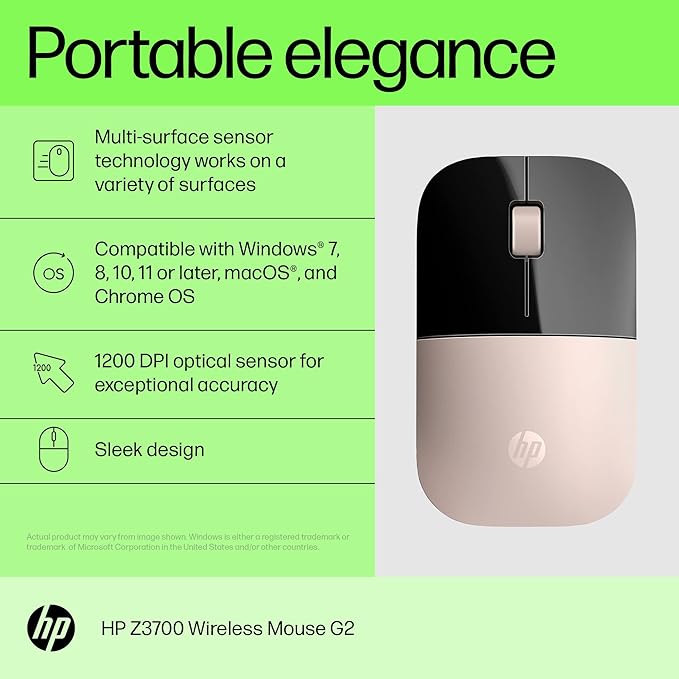 HP Z3700 G2 Wireless Mouse (Pale Rose Gold)