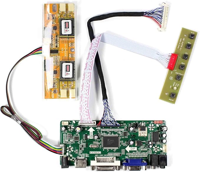 VSDISPLAY VGA DVI Audio LCD Driver Board for 21.5 23 M215HW01 LM230WF1 1920x1080 4CCFL LCD Panel