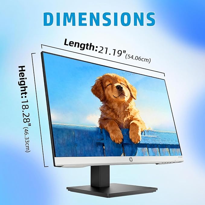 HP 24 FHD Business Office Monitor 3-Side Borderless 75Hz AMD FreeSync 1ms (VRB) VESA Highly Tilt Adjustable Stand Built-in Speakers HDMI &amp DisplayPort &amp VGA