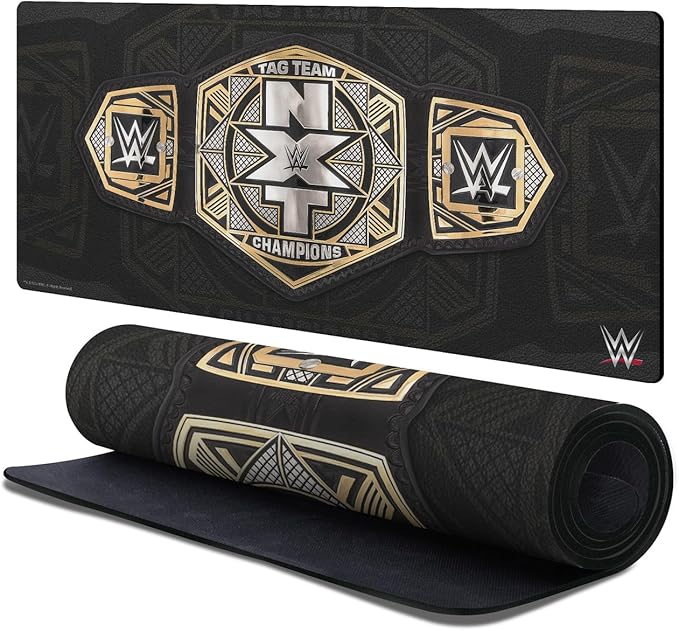 Head Case Designs Officially Licensed WWE NXT Tag Team Championship Title Belts 37.4 x 15.75 x 0.16 inches (900 x 400 mm) - XL Gaming Office Desk PC Keyboard Mouse Mat Pad