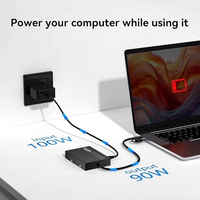 ACASIS USB C to Dual HDMI DisplayLink Adapter 4K@60Hz 2 HDMI &amp 3 USB-A Ports 100W PD Charging USB C DisplayLink Docking Station for Mac M1/M2/M3/WindowsUSB A/C to Dual Monitor Adapter (Black)