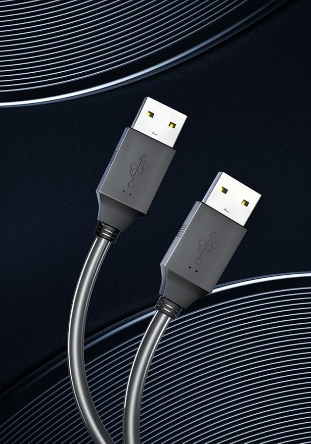 AICHESON 003 Blue Laptop Cooling Pad and 2 x 1.3m USB A to A Cables Set