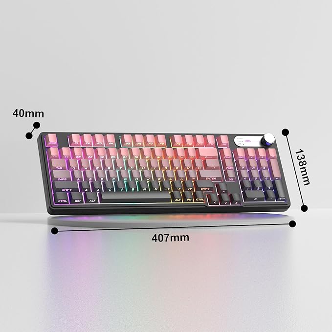 Camiysn Keyboard GK960 98 Keys 95% Layout Keyboards Type-C Connected Keyboard Side Engraved ABS Keycaps for PC/loptop/MAC