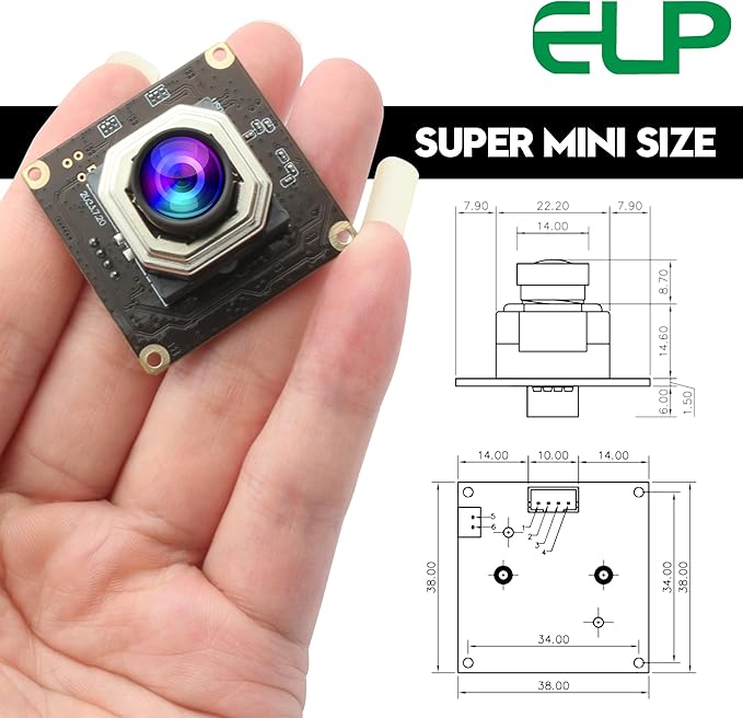 ELP 1080P 120fps USB AutoFocus Camera Module Mini UVC USB2.0 High Speed PC Security Web Camera Board for Laptop