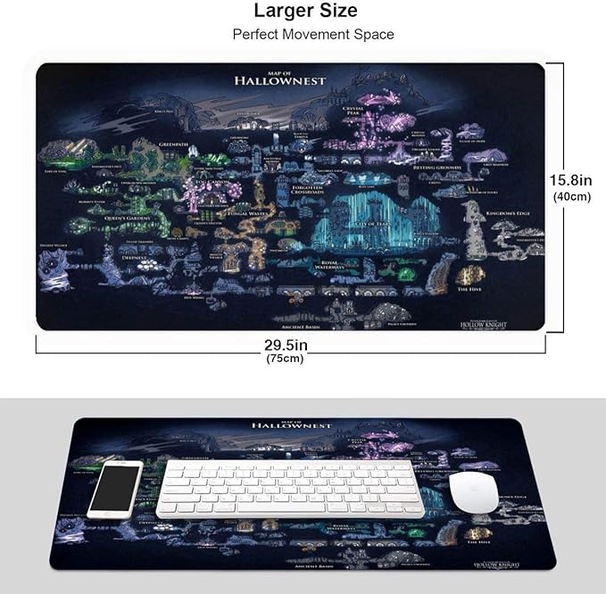 Mouse Pad Large Gaming Mouse Pad Mat Extended Size Mousepad for Computer Desktop PC Laptop Keyboard Pad Desk Pad with Anti-Slip Rubber Mat Base
