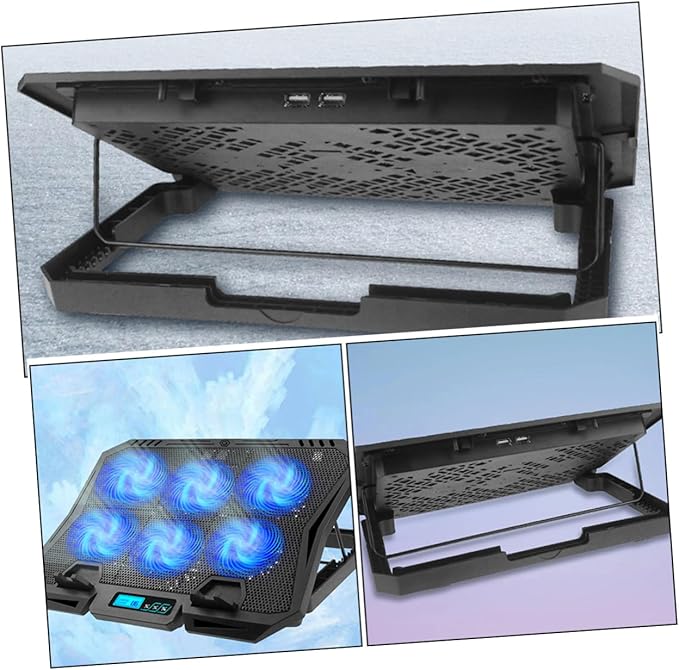 Zerodeko Laptop Cooler Stand with Fan 15.6-inch PC Cooling Pad Quiet USB-Powered Laptop Cooling Fan Holder for Gaming and Office Use