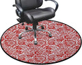 Vermilion White Round mat Office Chair Mat Hardwood Floor mat Round Chair Cushion for Office and Home Decoration Chair Cushion Classic Silhouette Forest Springtime Diameter 55 in