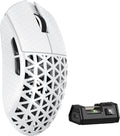 MAMBASNAKE M5 Ultra Carbon Fiber 8KHz Wireless Gaming MousePAW3950MAX Sensor 42K DPI39g Lightweight Tri-Mode 2.4GHz/BT/Wired Computer MiceWeb Driver Supportfor Win/Mac/FPS/MOBA/Esports-White (B)