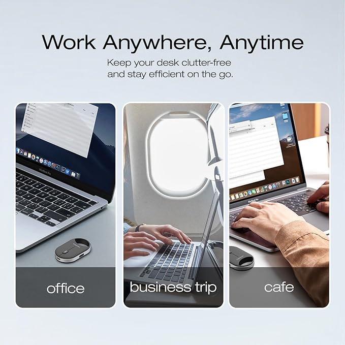 Mini Wireless Mouse Portable Silent Optical Mouse Slim Lightweight Design with USB Receiver Compatible with Laptop/Tablet/Desktop (White)