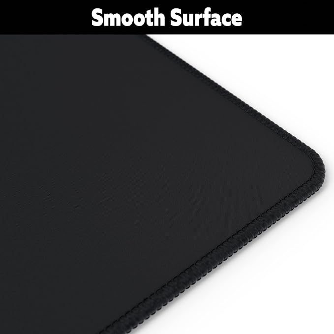 Gamer Boss - Gaming Mouse Pad - 36 x 17 Inches - 4mm Thick with Stitched Edges Non-Slip Rubber Base Premium Cloth Mousepad Desk Mat for Laptop Keyboard Computer &amp PC (Extended Plus Black)