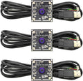 3PCS USB Camera Module OV9732 100 Degree Without Deformity 1MP 1280x720 Free Driver Adjustable Focus Camera for Face and License Plate Recognition Drone Aerial Photography Supports Win7/8/10/MAC
