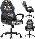 Video Gaming Chair Ergonomic Office Chair Computer Chair Leather Desk Chair Racing Chair Comfy Massage Chair Rolling Chair Silla Gamer Chair Cheap Gaming Chairs for Adults and Kids Camo Chair