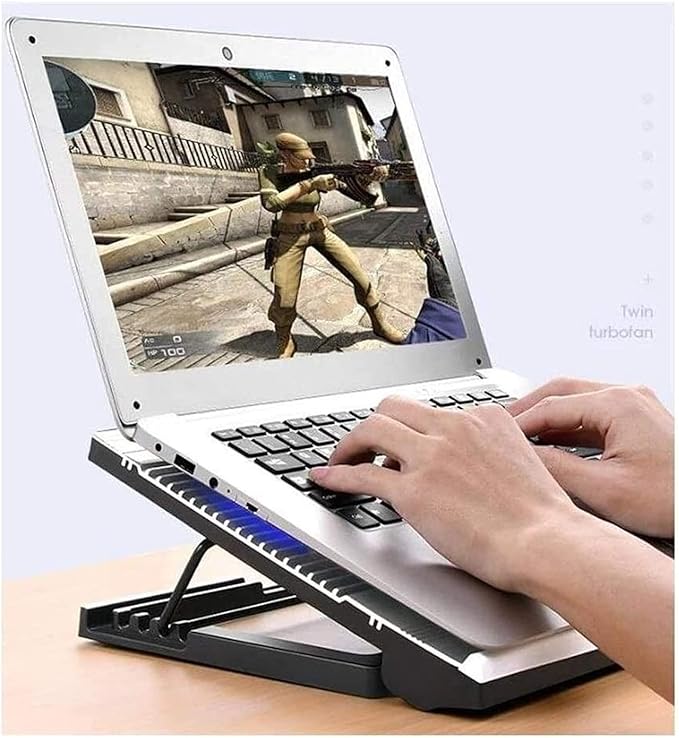 10-15.6 Laptop Cooler Cooling Pad | Ultra Slim Portable 2 Quiet Big Fans 1300RPM with USB Line Built in | Simple and Easy Use Design (Color : B) (A)