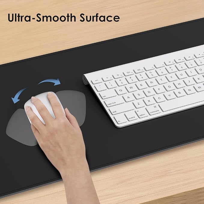 Magnetic Mouse Pad with Wireless Charging 31'' x 11.7'' Extra Large Desk Pad Waterproof and Scratch-Resistant Mousepad Charcoal Black Computer Mouse Mat for MacBook PC Laptop