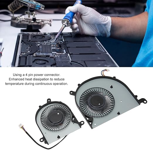 Laptop Cooling Fan Aluminum Alloy Laptop Cooling Fan for PS63 Modern 8RC 8SC MS‑16S1
