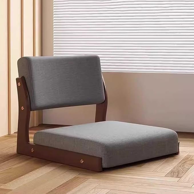 ELEFOCUS Tatami Chair Accent Furniture Timber Meditation Floor Chair Portable Japanese Legless Floor Seat Chair Lazy Sofa(Color2)