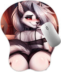 Oppai Mouse pad with Wrist Support Ergonomic 3D Mousepad Rest Gel Anime Manga Kawaii Wrist Pads Pain Relief and Easy Typing Gaming Notebook Computer Home Office (Loonaa 12)