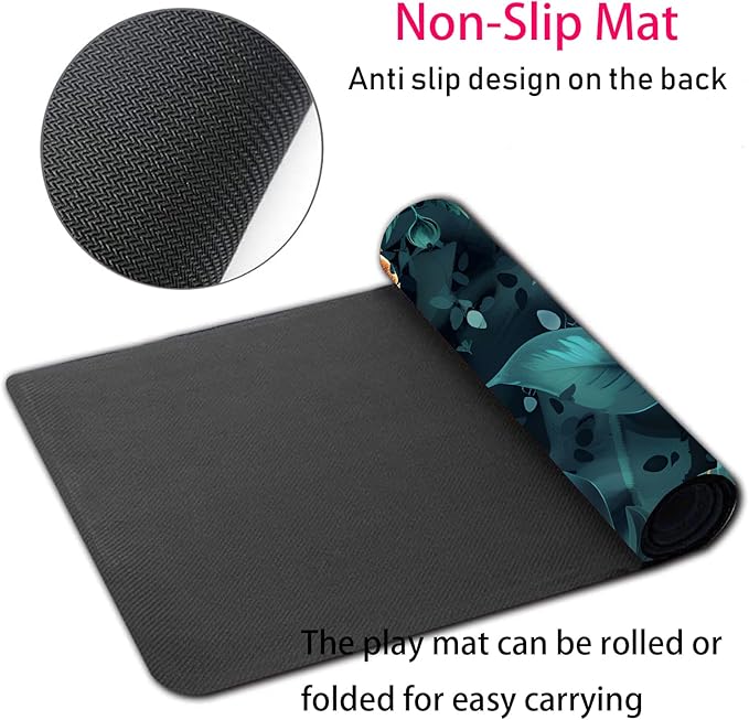 Large Gaming Mouse Pad + Mouse Wrist Rest Pad + Coaster Combination 31.5 x 11.8 Durable Non-Slip Extension Table Mat Suitable for Office and Home Leopard Jungle
