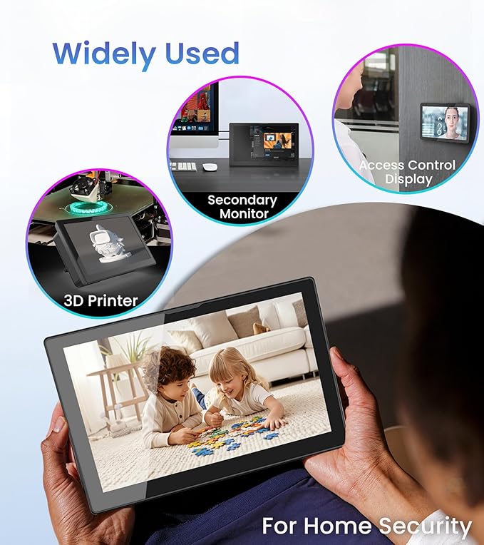 7 Inches Touchscreen Monitor HD 1024×600 IPS LCD Capacitive Touch Screen Compatible with R Pi 4B/3B+/3B/2/1B+/Zero Ora Pi 5 Por/3 Plus/3B/4B Ban Pi and Windows 10/8/7 (CX-080-A US)