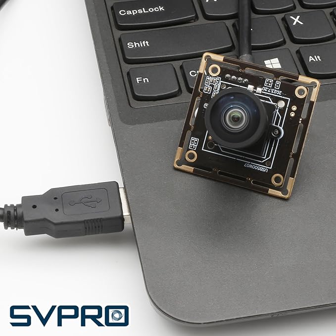 SVPRO 5MP 30FPS Fisheye USB Camera Module 200 Degree Ultra Wide Angle Webcam Board IMX335 Sensor Low Light Computer Vision Industrial Security Camera for PCRaspberry Pi Jeston Nano(M12 Lens)