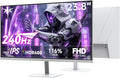 KTC 24 Inch 240Hz Gaming Monitor1080P PC Computer Monitor with Fast IPS Panel HDR 400 Adaptive Sync 1ms(MPRT) 116% sRGB HDMI Display Port Eye Care VESA Mount White H24F7