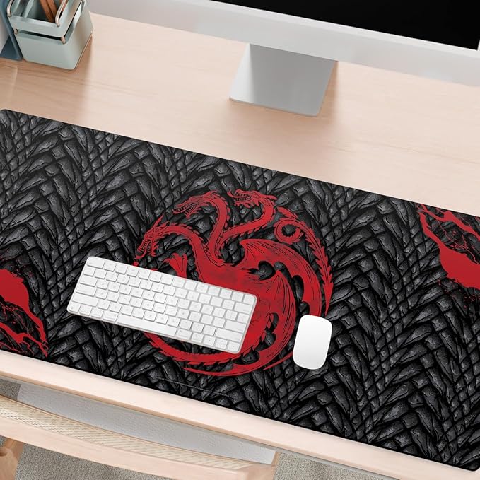 Head Case Designs Officially Licensed HBO Game of Thrones House Targaryen Graphic Art 37.4 x 15.75 x 0.16 inches (900 x 400 mm) - XL Gaming Office Desk PC Keyboard Mouse Mat Pad