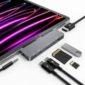 iPad Pro M4/M2/M1 13/11/12.9 iPad Air 5 7 in 1 Adapter - 4K 60Hz HDMI 3.5mm Headphone Jack USB3.0 USB C PD Charging &amp Data SD/Micro SD Card Reader