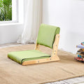 BTZHY Floor Chair Floor Chair Tatami Meditation Yoga Chair Foldable Indoor Outdoor Chair with Backrest Rubber Wood Legless Back Chair(N)