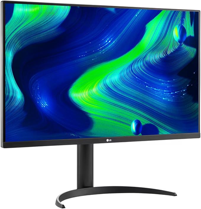 LG 32 Inch 4K UHD(3840 x 2160) Ultrafine Monitor 60Hz HDR10 90% DCI-P3 Dynamic Action Sync Dual Controller Black Stabilizer Flicker Safe HDMI &amp DisplayPort Pivot/Height/Tilt Adjustment B