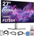 Dell P2725H 27″ Full HD (1920×1080) IPS LED 100Hz Monitor | Comfortview Plus Height-Adjustable Anti-Glare Display + USB-C Cable + Cleaning Kit