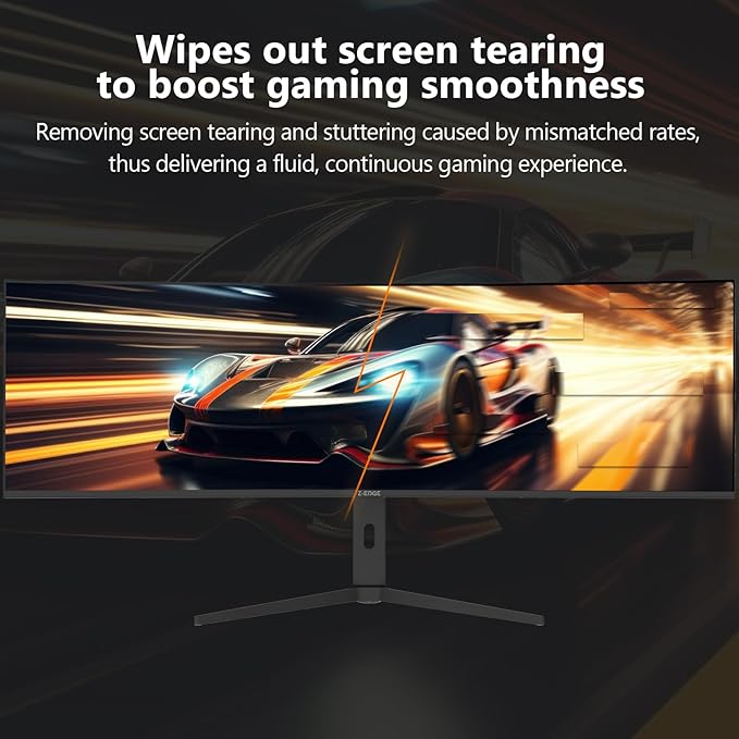 5K Monitor Z-Edge 49 inch IPS Curved Gaming Monitor DQHD 5120x1440 Computer Monitor144Hz 32:9 Ultrawide 1ms MPRT 400 cd/m² 10bit UG49W HDMI*2 DP*1 USB-C PIP/PBP Adjustable Stand