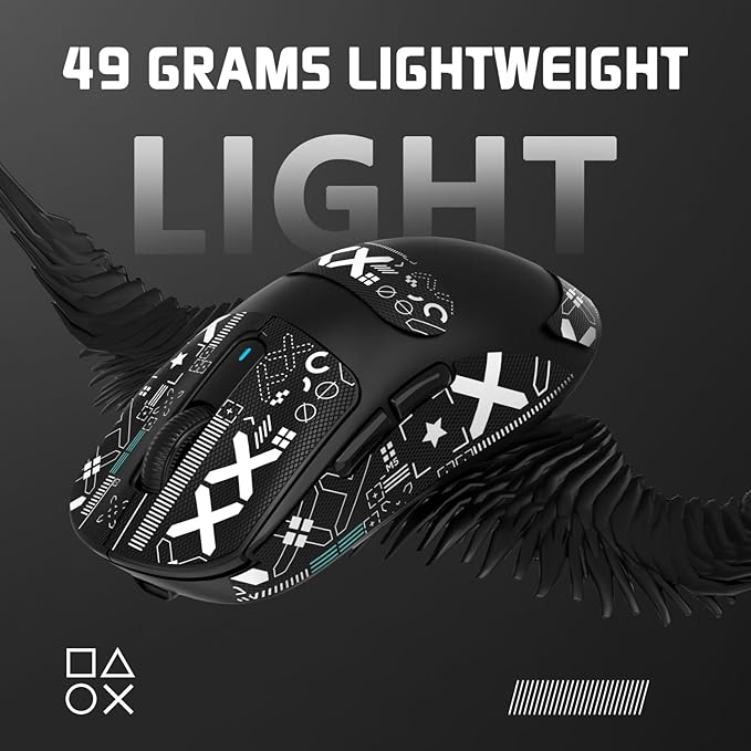 MAMBASNAKE Attack Shark X3 Wireless Gaming Mouse 49g Ultralight PixArt PAW3395 26000 DPI Bluetooth/2.4Ghz /Wired Tri-Mode 200Hrs Rechargeable Battery Kailh GM8.0 Switch for PC/MAC/Win Black&ampT