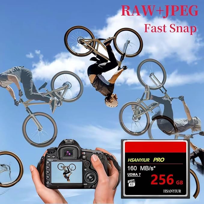 256GB UDMA 160MB/sHigh-Speed Transfer Large Capacity CF Card for Professional Photographers Videographers &amp Enthusiasts