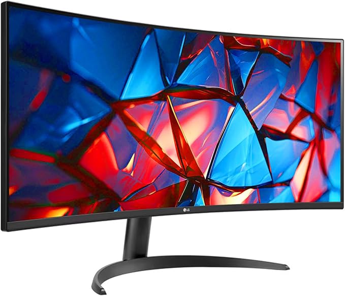 LG 34 Inch UltraWide Monitor WQHD (3440x1440) Curved Display 100Hz sRGB 99% HDR10 Dynamic Action Sync Black Stabilizer PBP Dual ControllerAuto Input Switch 1 x DisplayPort 2 x HDMI Black