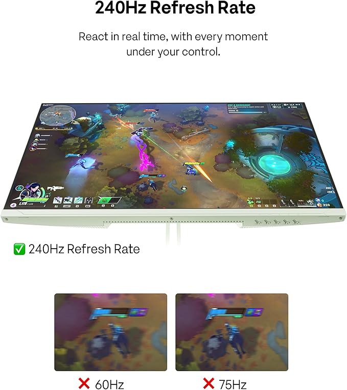 Pixio Two PX279 Wave Mint Green 27 inch 240Hz Refresh Rate FHD 1080p Resolution Fast IPS Panel 1ms GTG Resonse Time Gaming Monitor and PS1D Wave Mint Green Dual Monitor Arm
