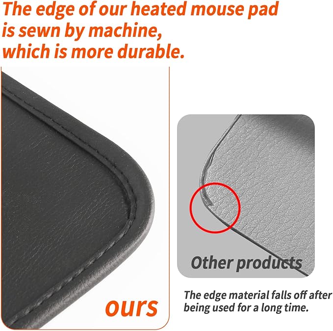 Mymyth Heated Desk Pad Warm Mouse Pad Foot Warmer - 8 Speeds Heated Control with Digital Display - 31.5‘’×17.5” Extended Edition Gaming Mouse Mat - Auto Shutoff