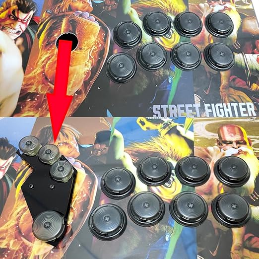 Replacement Game Keyboard - WASD Movement Keys with Mechanical Low Profile Speed Silver Switches - Clear for Arcade Fight Sticks - USB Connectivity
