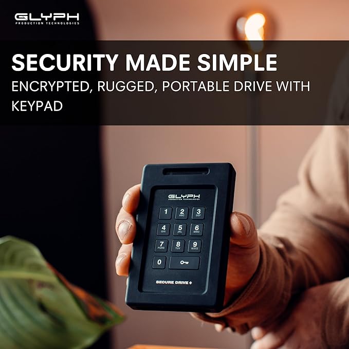 Glyph SecureDrive+ Portable External Hard Drive 1 TB